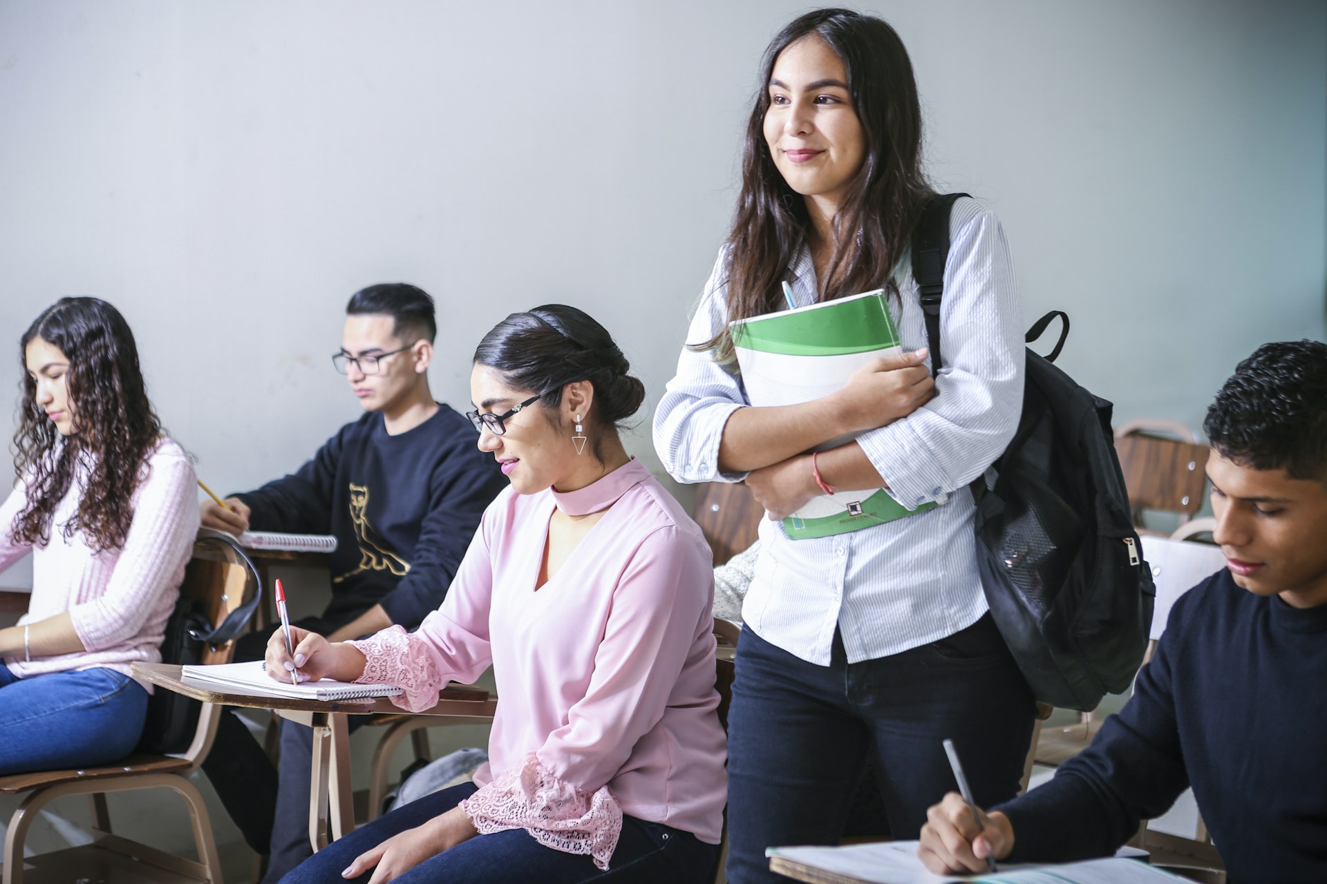 Students engaged in a classroom session