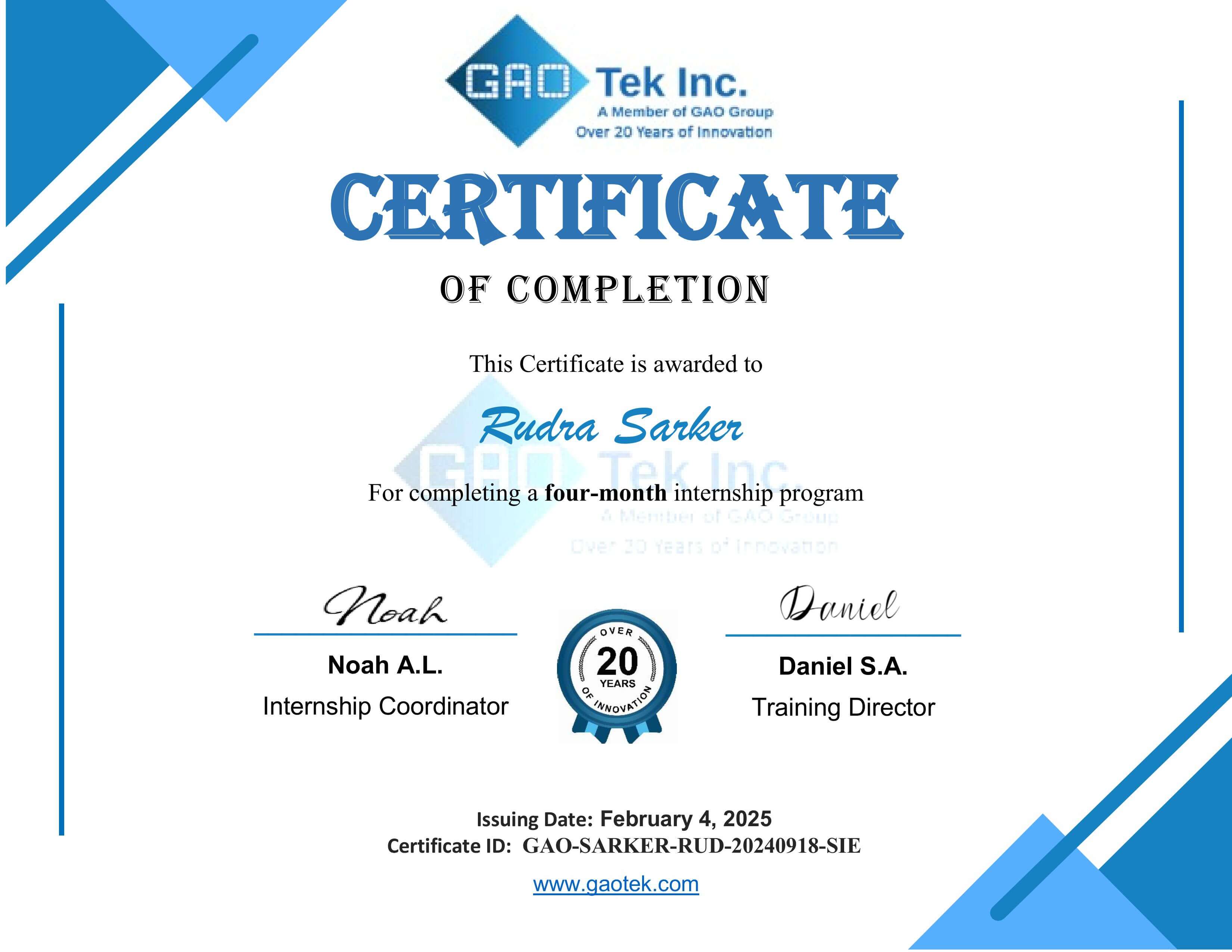 Certificate 4