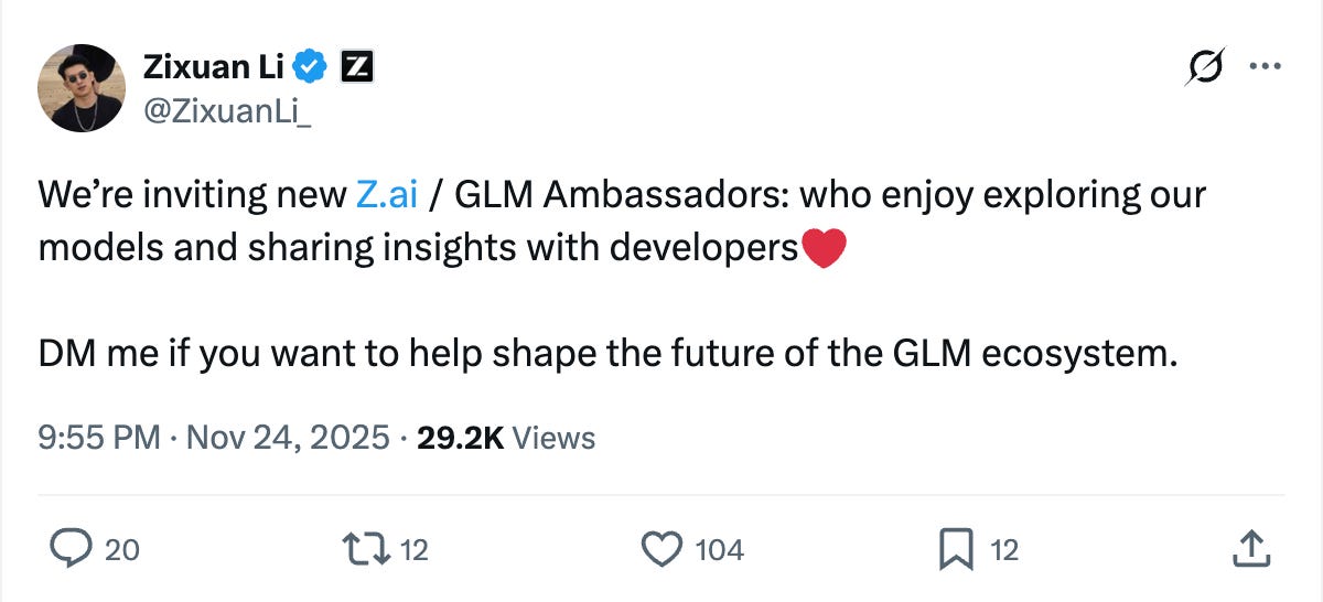 Nosian Magazine banner on Z.ai Ambassador interview